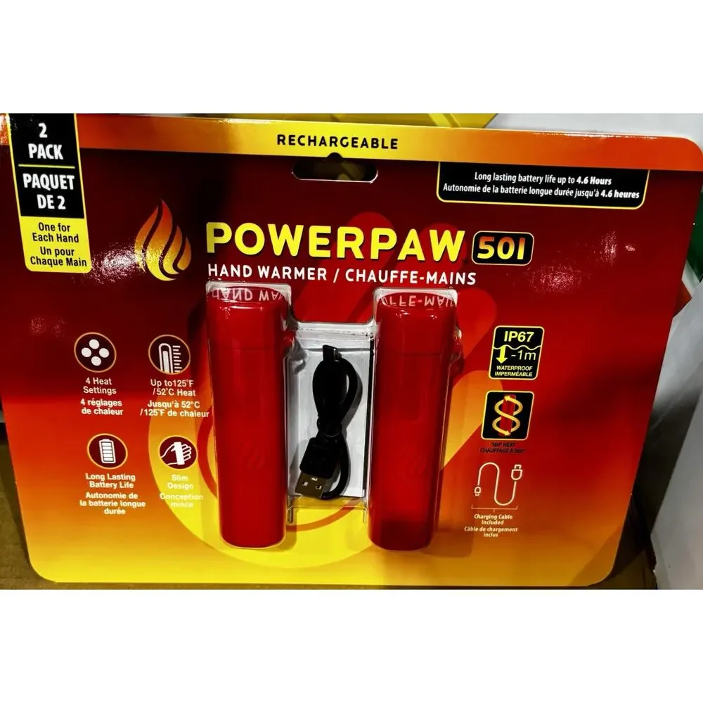 Powerpaw 501 Rechargeable Hand Warmers (Pack of 2)